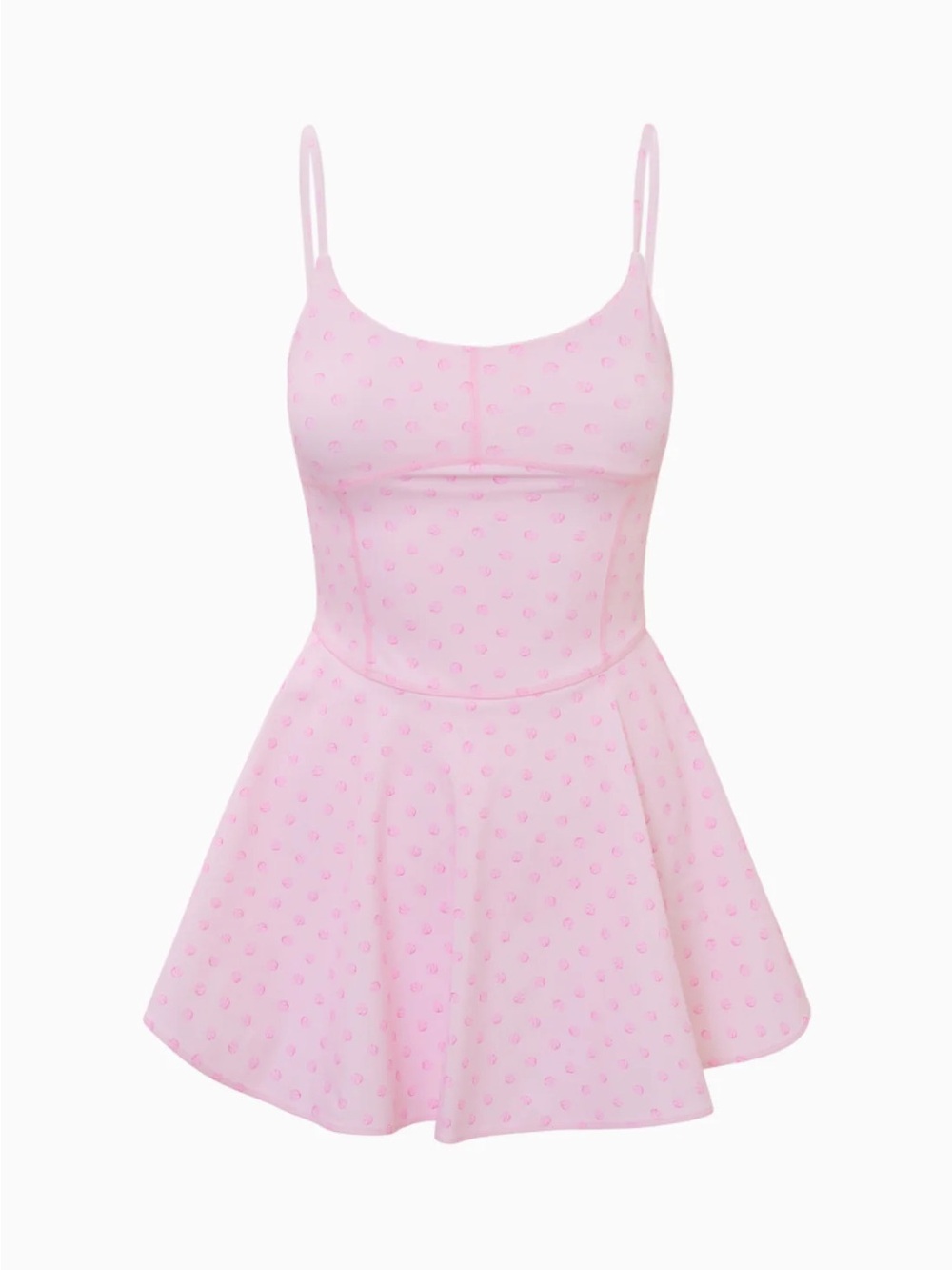 LoveShackFancy Pink Mini Dress with Tiny Tennis Ball Print, Shorts w/ Pockets! - Picture 7 of 15